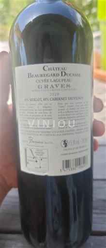 Bordeaux Graves Château Beauregard Ducasse Lagapeau 2020