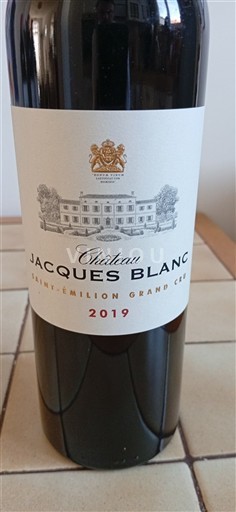 Bordeaux Saint-Émilion Grand Cru Grand Cru Château Jacques Blanc 2019