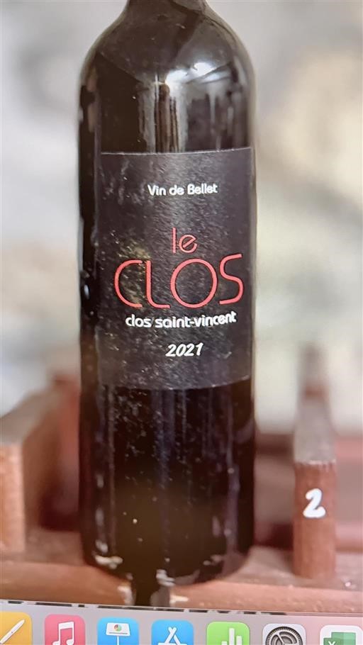 Provence Bellet Clos Saint-Vincent Le Clos 2021