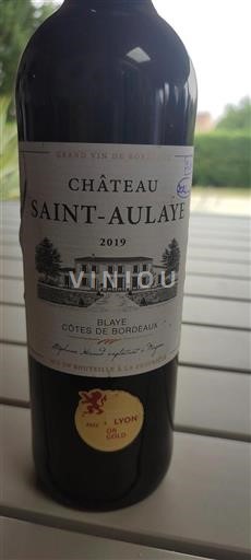 Bordéus Blaye-Côtes-de-Bordéus Château Saint-Aulaye 2019