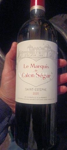 Burdeos Saint-Estèphe Calon Ségur Le Marquis de Calon Ségur 2020