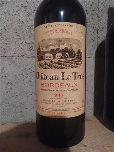 Bordeaux Château Le Tros 2018