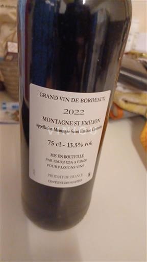 Bordeaux Montagne-saint-émilion Grand vin de bordeaux 2022