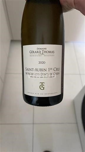 Burgund Nicht spezifiziert Premier Cru Domaine Gérard Thomas et Filles Murgers des Dents de Chien 2020