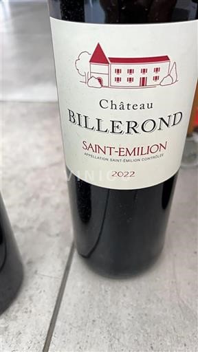 Bordeaux Saint-Émilion Château Billerond 2022
