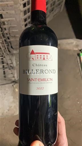 Bordeaux Saint-Émilion Château Billerond 2022