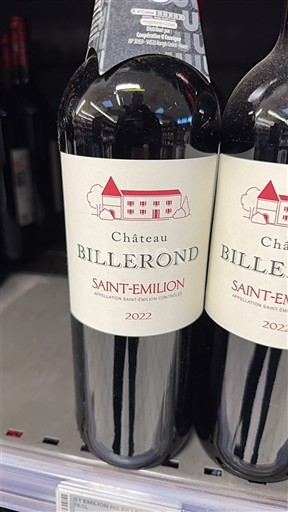 Bordeaux Saint-Émilion Château Billerond 2022