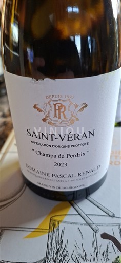 Bourgogne Saint-Véran Domaine Pascal Renaud Champs de Perdrix 2023