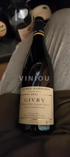 Bourgogne Givry Premier Cru Michel Sarrazin et Fils Premier Cru Champ Nalot 2022