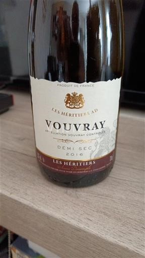 Dolina Loare Vouvray Les Héritiers AD 2016