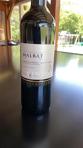 Bordeaux Bordeaux superiore Château Malbat L'Authentique 2018