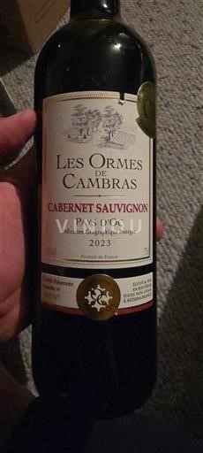 Languedoc-Roussillon Pays d'Oc Les Ormes de Cambras Cabernet Sauvignon 2023