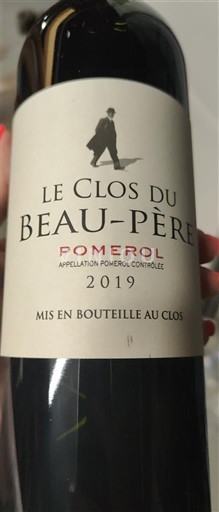 Burdeos Pomerol Le clos du Beau-Père 2019