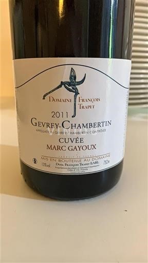 Burgundy Gevrey-Chambertin Domaine François Trapet Marc Gayoux 2011