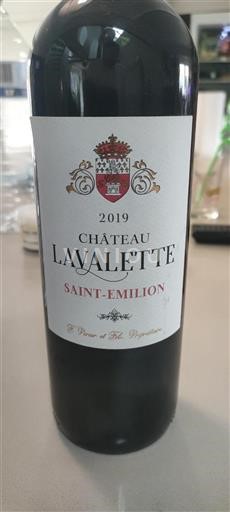 Vin Rouge sec Château Lavalette 2019 France Bordeaux Saint-Émilion AOC