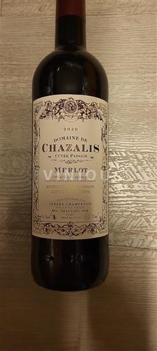 Vin Rouge sec Passion Chazalis 2020 France Alpes et pays Rhodaniens Coteaux de l'Ardèche IGP