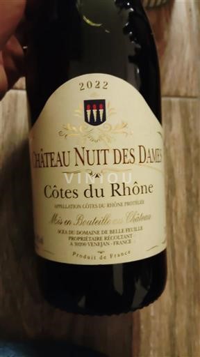 Rhône-dalen Côtes-du-Rhône Château Nuit des Dames 2022