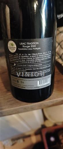 Thung lũng Rhône Lirac Tradition 2022