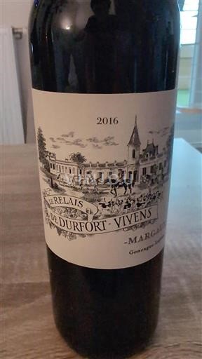 Bordeaux Margaux Grand Cru Château Durfort-Vivens Le Relais de Durfort-Vivens 2016