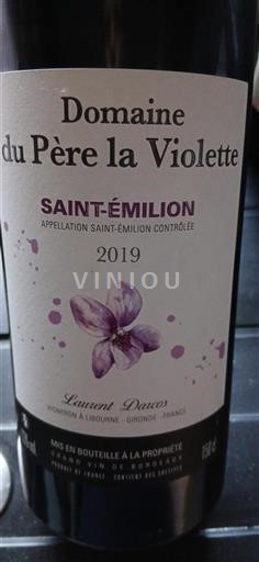 Bordeaux Saint-Émilion Domaine Père la Violette 2019