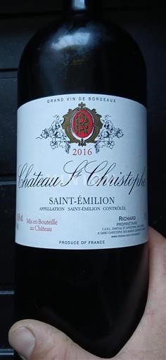 Bordeaux Saint-Émilion Château Saint-Christophe 2016