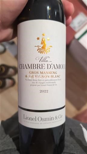Sydväst Côtes de Gascogne Villa Chambre Amour Gros Manseng & Sauvignon Blanc 2022