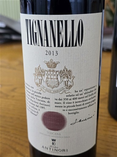 Tuscan Wines Unspecified Antinori Tignanello 2013