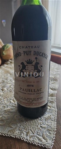 Bordeaux Pauillac Grand Cru Château Grand-Puy Ducasse 1978