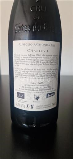 Rhônetal Lirac Usseglio Raymond & Fils Charles I 2023