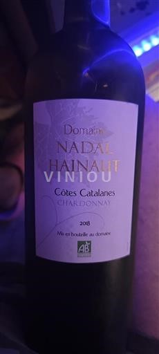 Languedoc ja Roussillon Katalonianrinteet Domaine Nadal Hainaut Chardonnay 2018