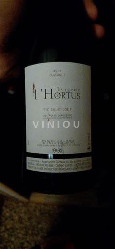 Linguadoca Pic Saint-Loup Bergerie de l'Hortus Classique 2013