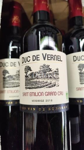 Bordeaux Saint-Émilion Grand Cru Grand Cru Duc de Vernel 2018