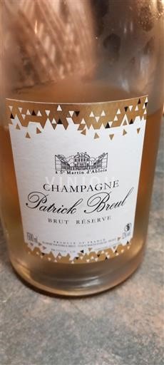 Champaña Champán Patrick Breul Brut Réserve Sin añada