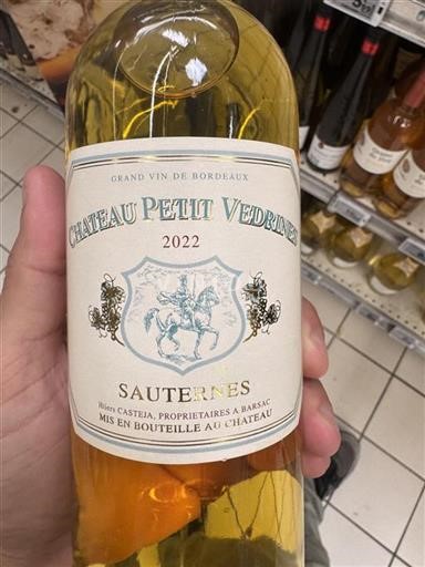 Bordeaux Sauternes Château Petit Védrines 2022