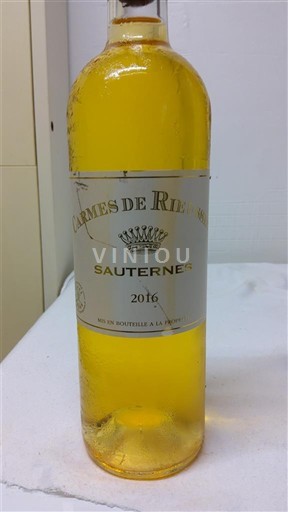 Bordeaux Sauternes Carmes de Rieussec 2016
