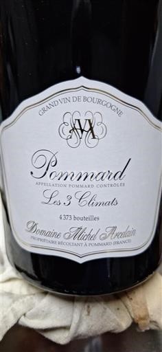 Bourgogne Pommard Domaine Michel Arcelain Les 3 Climats 2022