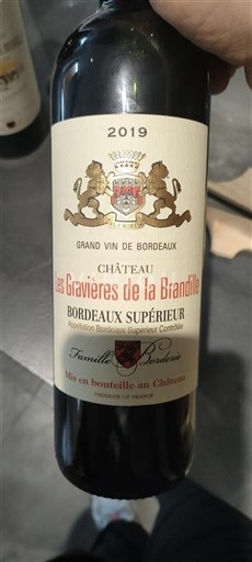 Burdeos Bordeaux superior Château Les Gravières de la Brandille 2019