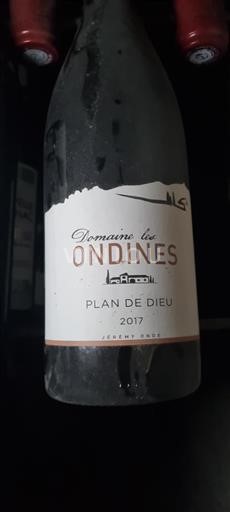 Vin Rouge sec Domaine Les Ondines 2017 France Vallée du Rhône AOC