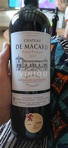 Bordeaux Bordeaux superiore Château Macard Padouin 2022