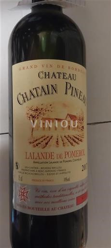 Bordeaux Lalande-de-Pomerol Château Chatain Pineau 2017