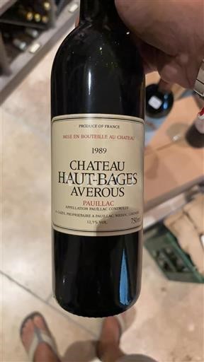 Vin Pauillac Château Haut-Bages Averous - 2006 - Avis, conseil