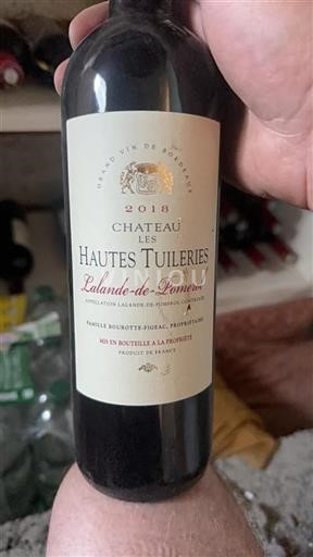 Bordeaux Lalande-de-pomerol Château Les Hautes Tuileries 2018