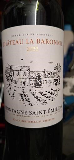 Bordeaux Montagne-Saint-Émilion Château La Baronnerie 2022