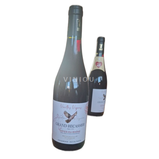 Vin Rouge sec Signature du vigneron Grand Bécassier 2022 France Vallée du Rhône Côtes-du-rhône AOC
