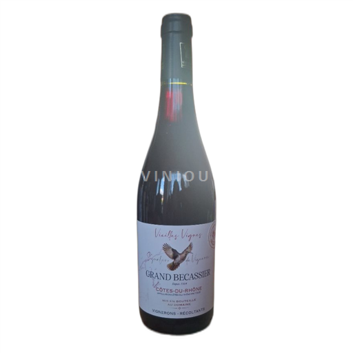 Vin Rouge sec Signature du vigneron Grand Becassier 2022 France Vallée du Rhône Côtes-du-rhône AOC