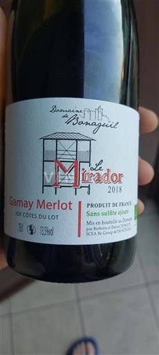 Sudoeste Côtes del Lot Domaine Bonaguil Le Mirador 2018