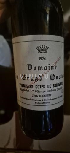 Bordeaux Premières Côtes de Bordeaux Domaine Grand Oustau 1978