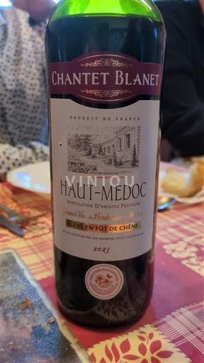 Bordeaux Haut-Médoc Chantet Blanet 2023