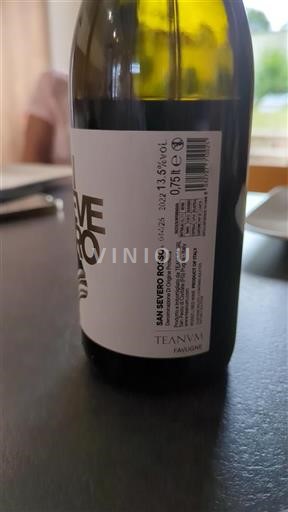 Vin Rouge sec Favugne Teanum 2022 Italie Pouilles San Severo DOC