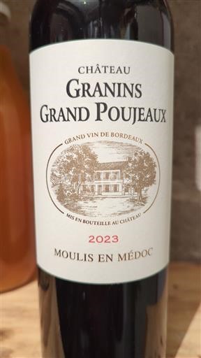 Bordeaux Moulis-en-Médoc Château Granins Grand Poujeaux 2023